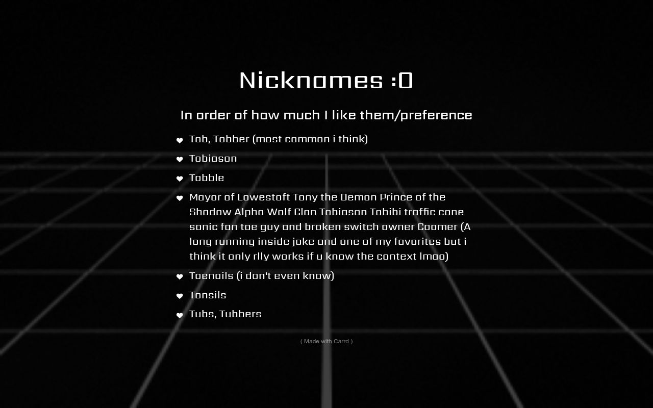 Nicknames
